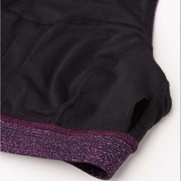 Lululemon Women's Fast & Free Sports Bra Nulux Size 4 Salt Dark Mystic Black - Picture 4 of 7
